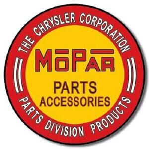 Mopar Round Tin Sign Auto Wall Mancave 12" Parts New